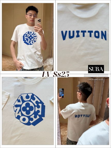 Áo thun LV Graphic logo xanh Ss25